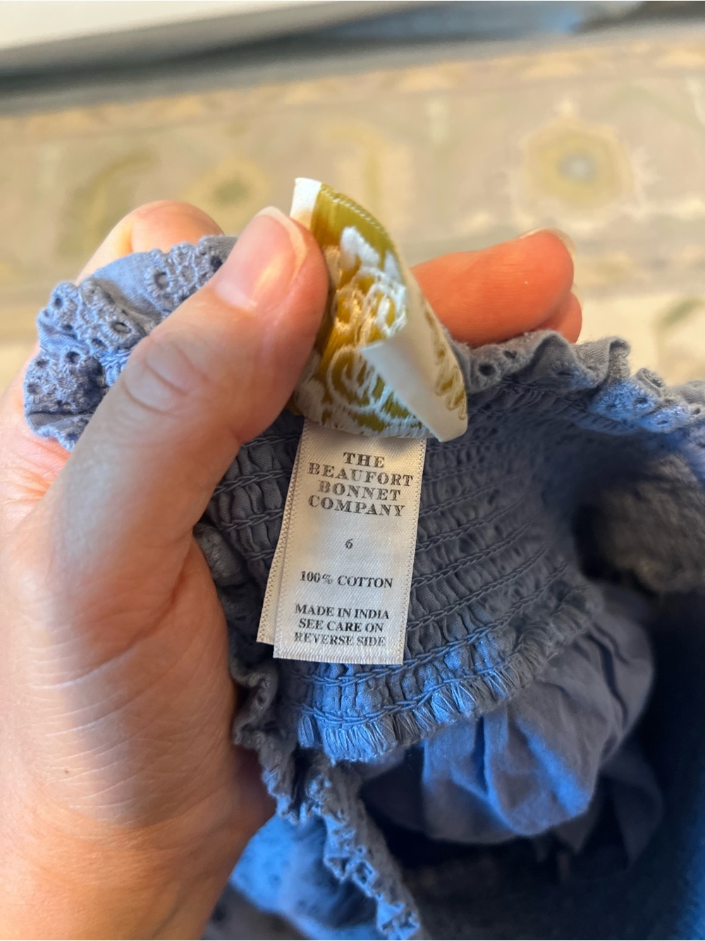 Blue Eyelet Ruffle Skirt - Picture 4 of 4
